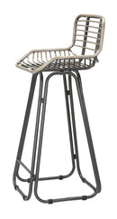 Sgabello Dublin 45x45x102 cm in Ferro Grigio e Verde