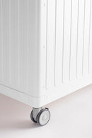 Baule Contenitore da Esterno 182x89,4x70h cm Apertura Facile e Ruote in Alluminio Ocean L Bianco 
