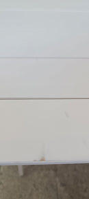 Tavolo da Giardino Pieghevole 80x60x80 cm in Legno Bianco Seconda Scelta