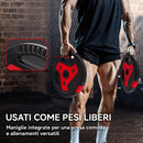 Dischi Palestra Set 4 con Maniglie 20 kg e Foro 2,5 cm in PP e Cemento      