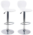 Set 2 Sgabelli con Alzata a Gas e Seduta Girevole in Similpelle Orlando Bianco