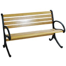 Panca da Giardino in Legno e Ghisa 125x65x78cm Vorghini Garden