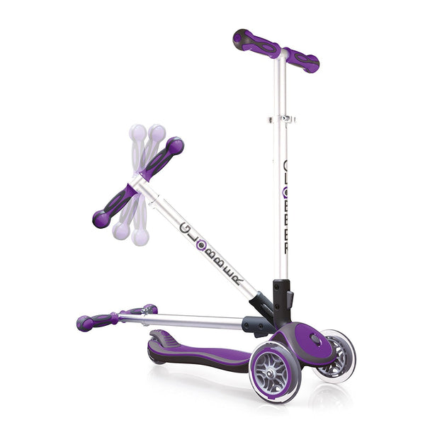 Monopattino 3 ruote Telescopico e Ripiegabile Max 50Kg Globber Elite Viola acquista