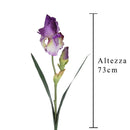 Set 6 Giaggiolo Composto da 2 Fiori Artificiali Altezza 73 cm Viola