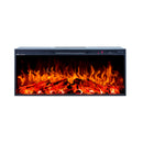 Camino Elettrico da Incasso 36,7x88,3x15,9 cm Effetto Fiamma 1500W Tasmania Nero