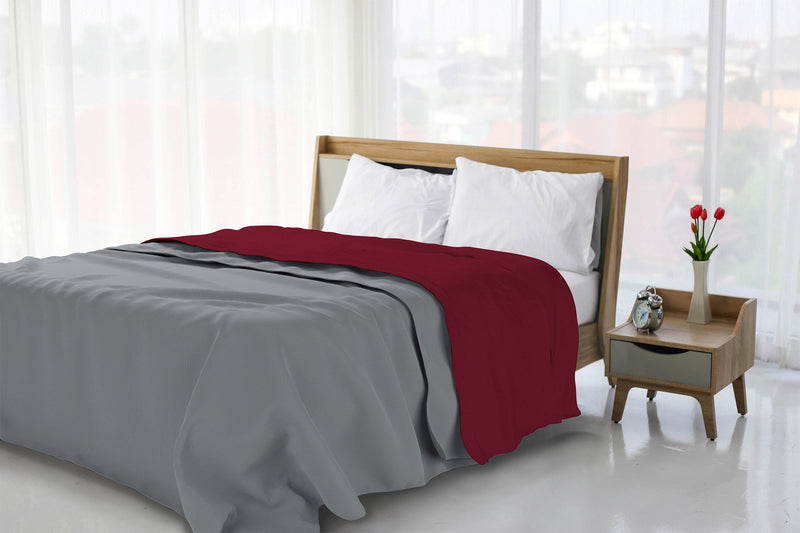 Lenzuolo Sopra in Tinta Unita Bordeaux