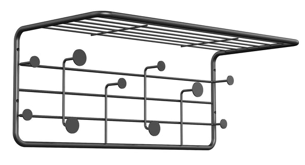 online Appendiabiti da Parete 51,4x24x21 cm in Metallo Motti Nero
