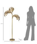 Lampada da Terra Leaf 68x164x68 cm in Ferro Oro