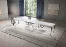  Tavolo Allungabile 180-440x90x74 cm Niket Bianco Frassino Gambe Bianche