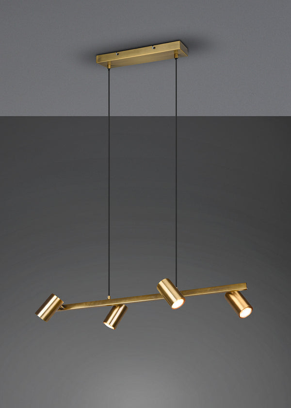 Lampada a Sospensione da Interno Attacco GU10 in Metallo Ottone anticato sconto