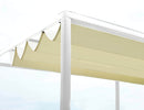 Pergola da Giardino 3x3m in Alluminio Telo Retrattile Elettrico Bianco