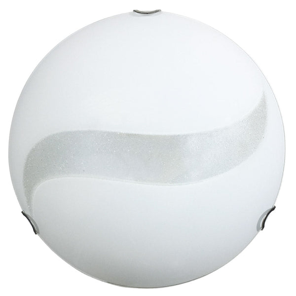 Plafoniera 1xE27 Ganci Cromo Vetro Lastra Serigrafato Bi C/Graniglia E-Energy Astrid prezzo