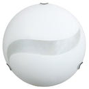 Plafoniera 2xE27 Ganci Cromo Vetro Lastra Serigrafato Bianco C/Graniglia E-Energy Astrid