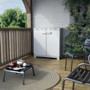 Armadio Pattumiera Differenziata 2 Ante 94x45x101 cm Keter Recyclo Premium Grigio e Bianco  