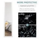 Specchio con Cornice con Piedini e Ganci per Utilizzo a Muro o a Parete 37x40x155 cm  in MDF 