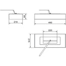 Camino Bruciatore a Bioetanolo da Tavolo 49x21,5 cm Flig Jacksonville Nero