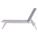 Lettino Prendisole 168x66x100 cm in Acciaio al Carbonio Bianco Montecarlo      