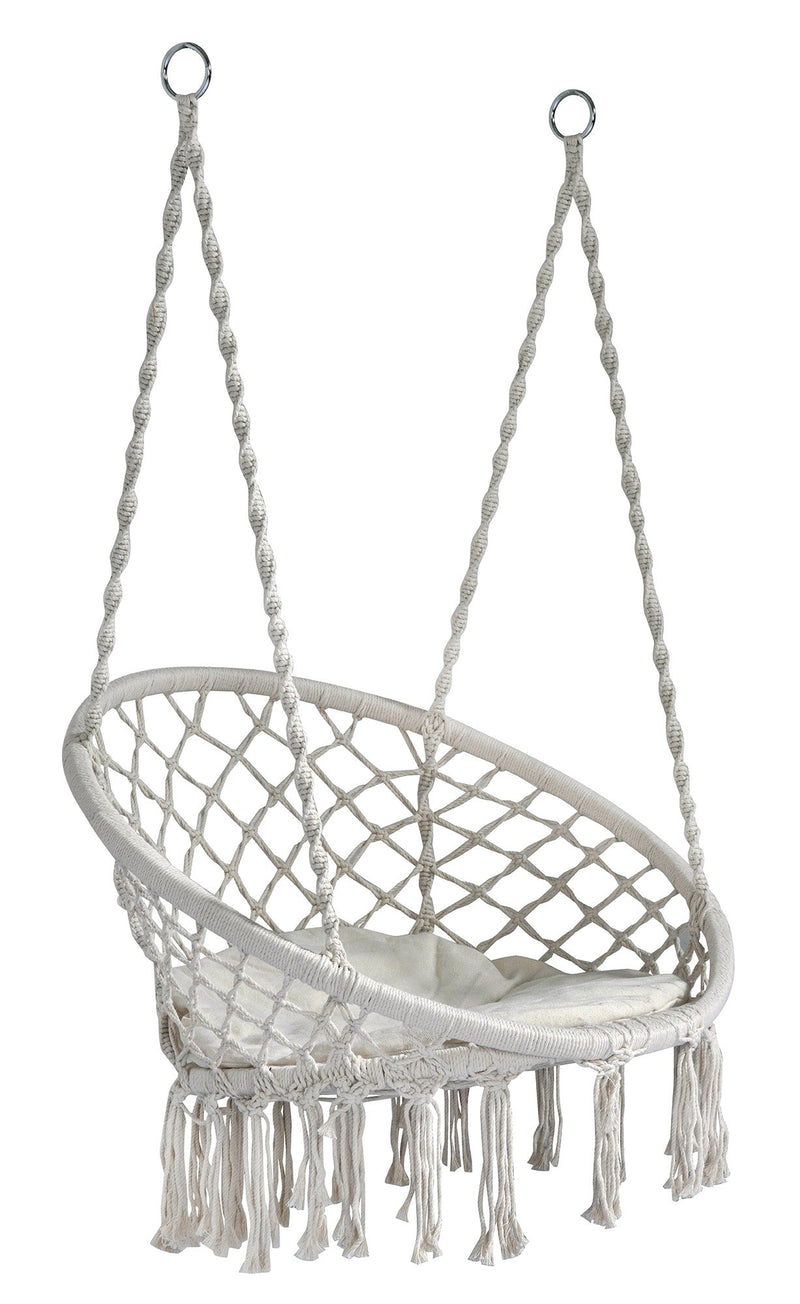 Altalena da Albero 78x65x55 cm in Corda Bianca