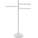 Piantana Portasciugamani Parigi da Bagno 3 Bracci in Metallo Bianco 20 x 83 cm