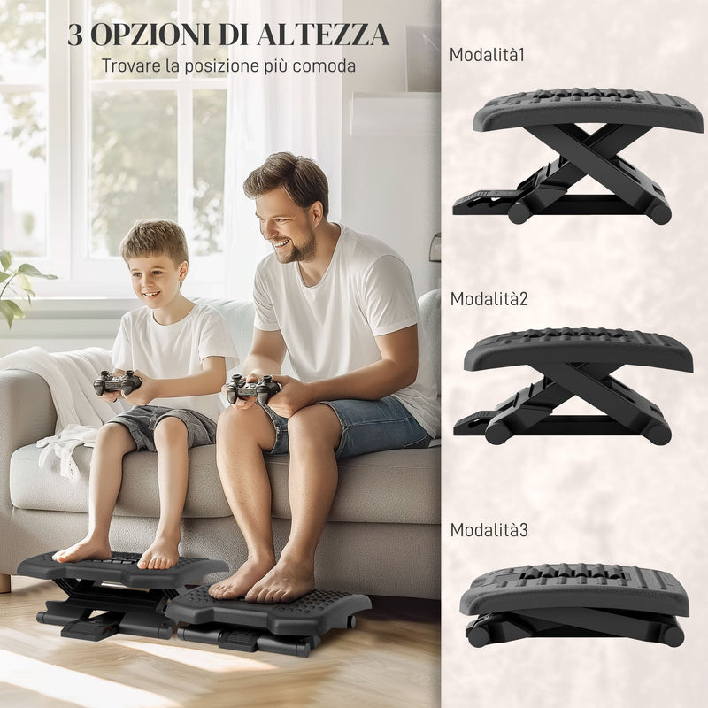 Poggiapiedi a dondolo sotto la scrivania, poggiapiedi ergonomico per scrivania da lavoro con rulli massaggianti, poggiapiedi massaggiante per piedi con massaggio staccabile, per ufficio e casa, bianco Poggiapiedi a dondolo sotto la scrivania, poggiapiedi ergonomico per scrivania da lavoro con rulli massaggianti, poggiapiedi massaggiante per piedi con massaggio staccabile, per ufficio e casa, bianco