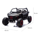 Macchina Elettrica per Bambini UTV 24V Nero  