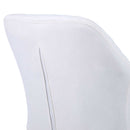 Poltrona Sedia Dondolo Relax Base Slitta Scandinavo Imbottita Design Unic Crema