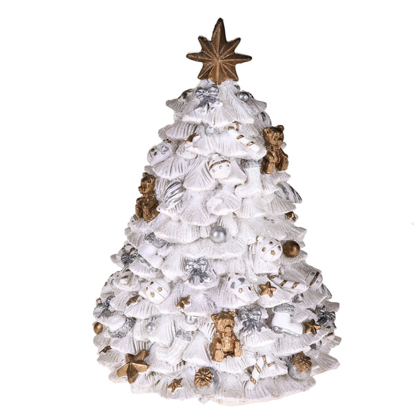 acquista Albero di Natale Carillon con Musica e Movimento H25 cm Oro