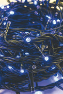 Luci di Natale 240 LED 9,56m Blu da Esterno-Interno Soriani