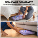 Tavola Pilates 4 in 1 Pieghevole 97x30x3 cm Set Reformer per Allenamento in PP Blu Chiaro      