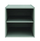 Cubo Composite con Mensola 35x35x35 cm in Compensato  Verde Salvia