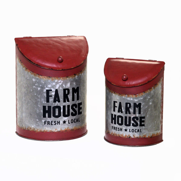 prezzo Portalettere in metallo rosso