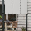 Gazebo Pergola con 3 Tettucci Regolabili 300x350 cm in Acciaio e Poliestere Grigio Chiaro      