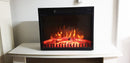 Camino Elettrico da Incasso 47,5x58,5x18 cm Effetto Fiamma 1500W Vienna 23 Nero