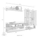 Parete attrezzata Mogol bianco lucido pero