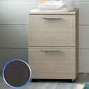 Mobile da Bagno in Legno Rovere Spazzolato 40X57cm con Rotelle Fosterberg Porto 3