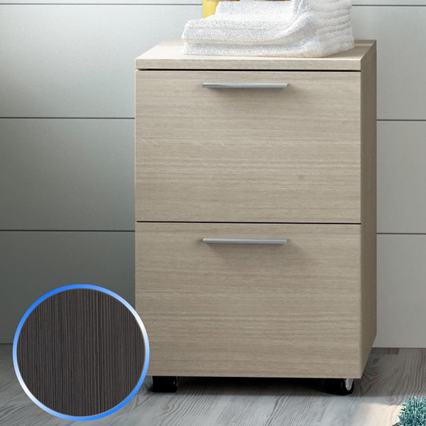 Mobile da Bagno in Legno Rovere Spazzolato 40X57cm con Rotelle Fosterberg Porto 3 prezzo