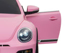 Macchina Elettrica per Bambini 12V con Licenza Volkswagen Maggiolino Rosa