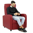 Poltrona Relax Reclinabile Manuale in Similpelle Marta Burgundy