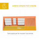 Gabbia per Conigli in Legno di Abete 118x50x45 cm 