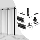 Kit Struttura Modulare Raccordi e 3 Profili a Pavimento e Parete in Alluminio Emuca Zero Nero