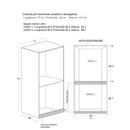 Mobile Lavanderia a Colonna per Lavatrice e Asciugatrice Senza Ante 70x70x174A cm in Nobilitato Unika Olmo Naturale