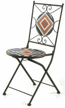 Sedia da Giardino Pieghevole in Ferro con Mosaico Soriani Modern