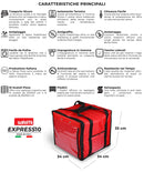 Borsa Termica Porta Pizze da Asporto 8/10 Cartoni Safemi Express 10 Rossa e Nera