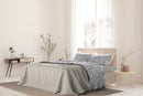 Set lenzuola stampa sopra Sotto e Federe Ornato Grigio Varie Misure