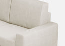 Divano Angolare 5 Posti 246x246x85 cm Sakar in Tessuto Latte