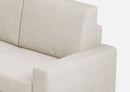 Divano Angolare 7 Posti 286x286x85 cm Sakar in Tessuto Latte