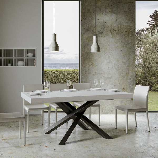 sconto Tavolo 160x90x77 cm Volantis Fix Bianco Frassino