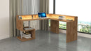 Scrivania Angolare a Giorno 182x160x60x92,5h cm Esse Rovere Wotan  