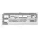 Porta TV Mogol bianco lucido ossido 184x42x58H