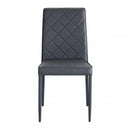 Sedia Blossom 41x50x91 h cm in Similpelle Grigio scuro